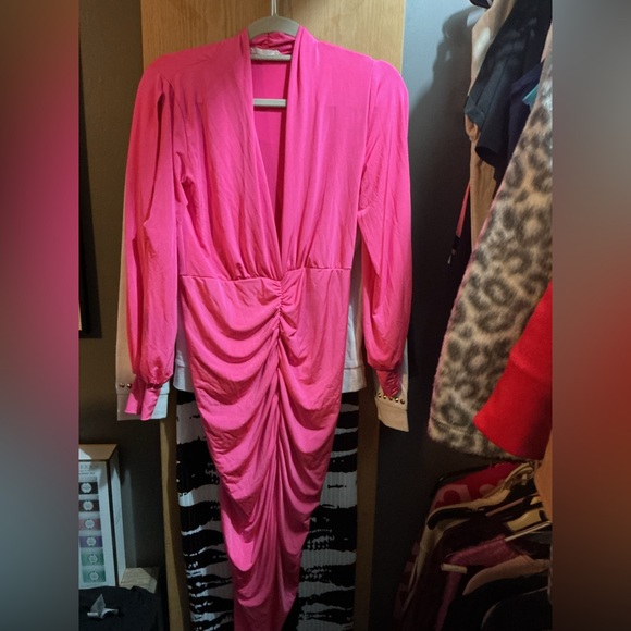 WinWin Vibrant Pink Long Sleeve Dress - Picture 2 of 7